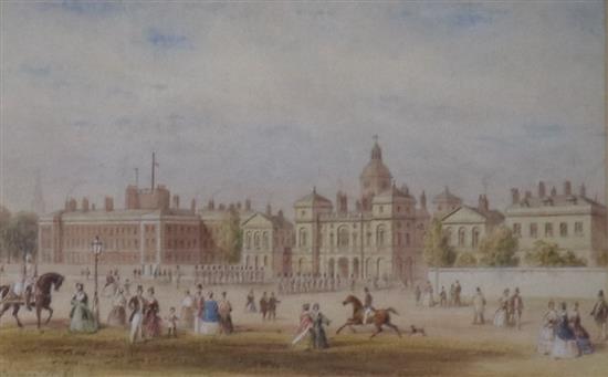 Thomas Hosmer Shepherd (fl.1817-1840) Horseguards and The Admiralty 4.5 x 7.5in.